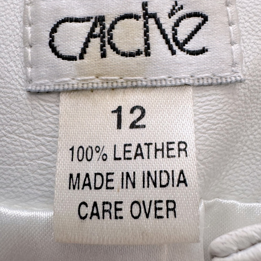 Cache White Leather Jacket - Picture 8 of 9